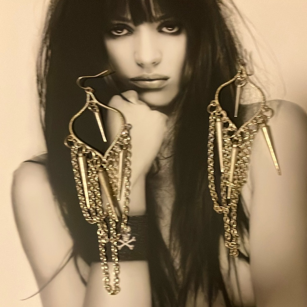 Beautiful, silver earrings.
